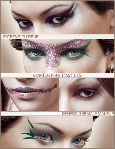 Extreme Closeup: Smoldering Pastels for Genesis 3 Female Extreme Closeup: Smoldering Pastels for Genesis 3 Female by: ForbiddenWhispers, 3D Models by Daz 3D