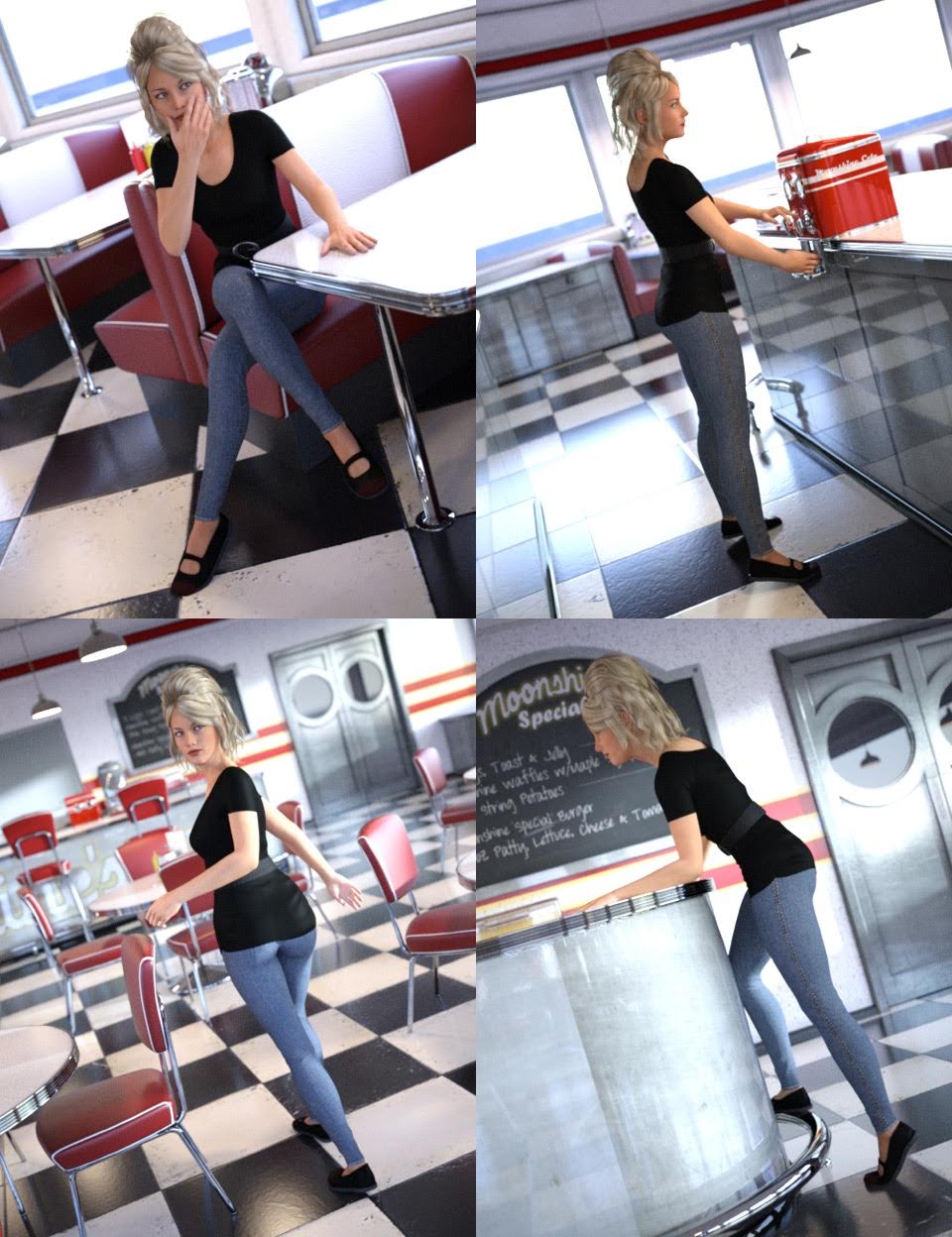 Social Interactions for Moonshine Diner Social Interactions for Moonshine Diner by: Diane, 3D Models by Daz 3D