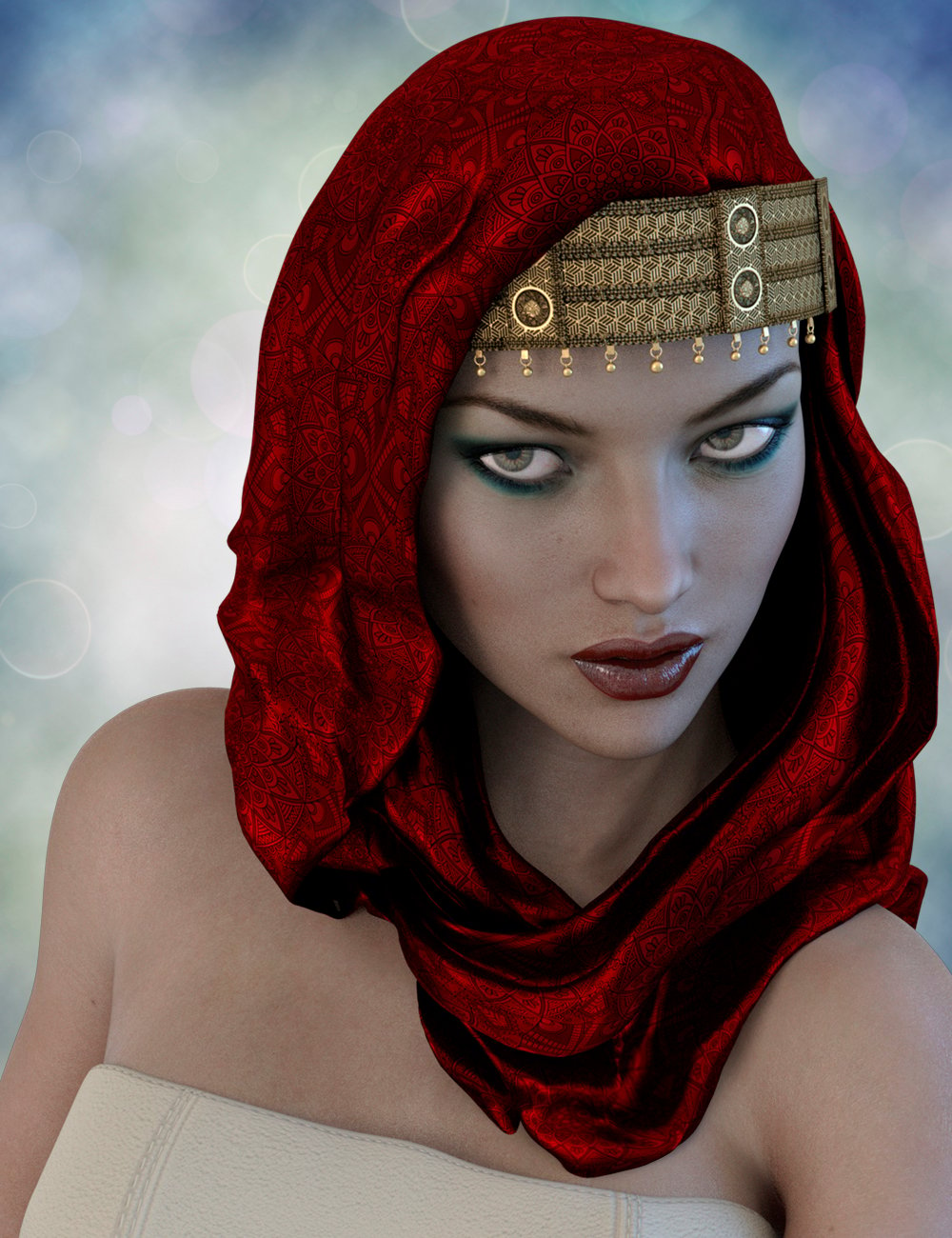 X-Fashion Turban Scarf for Genesis 3 Female(s) by: xtrart-3d, 3D Models by Daz 3D