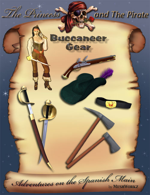 Buccaneer Gear by: the3dwizard, 3D Models by Daz 3D