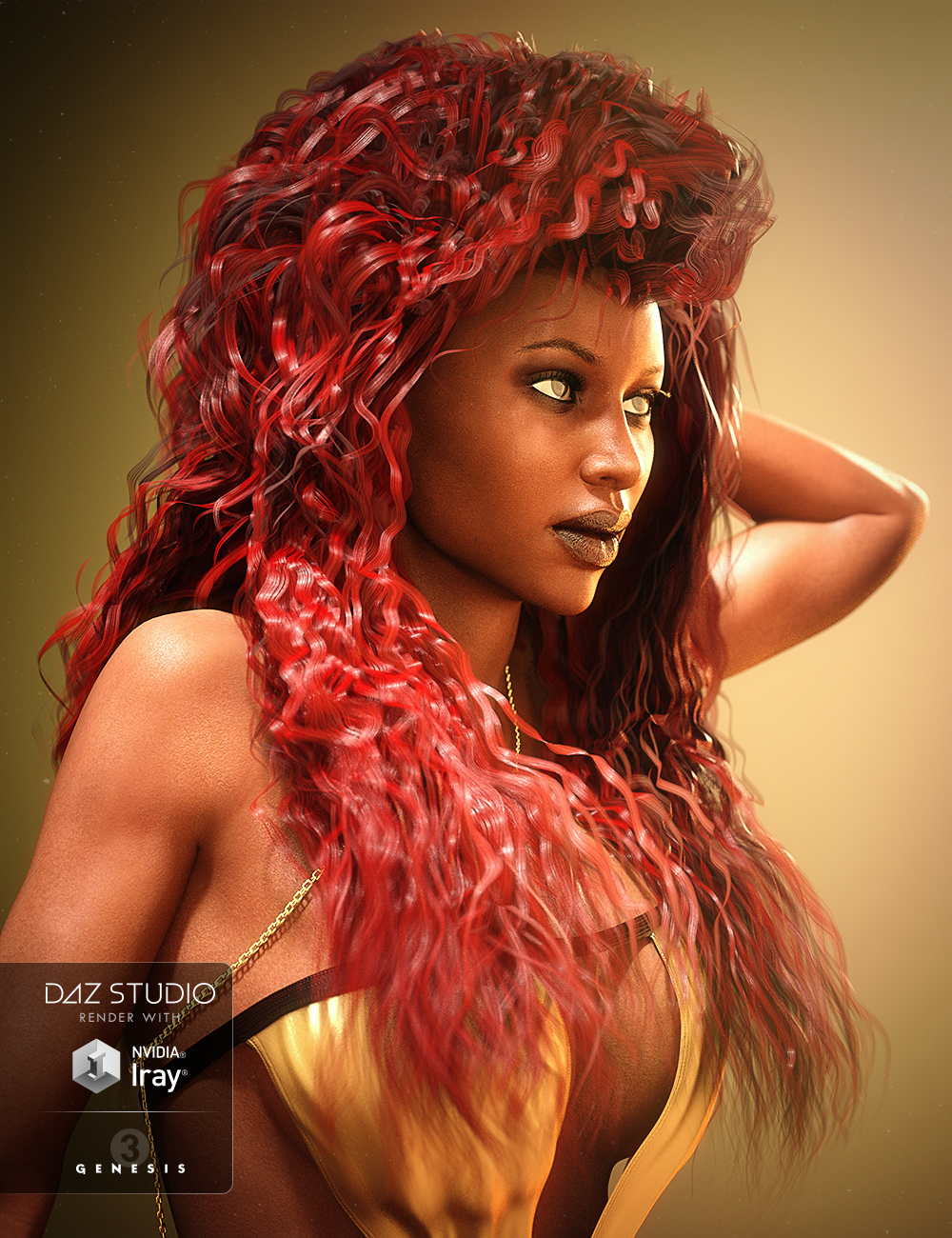 Vixen Hair for Genesis 3 Female(s) by: 3DCelebrity, 3D Models by Daz 3D