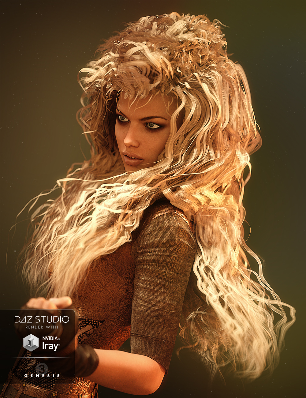 Vixen Hair for Genesis 3 Female(s) by: 3DCelebrity, 3D Models by Daz 3D