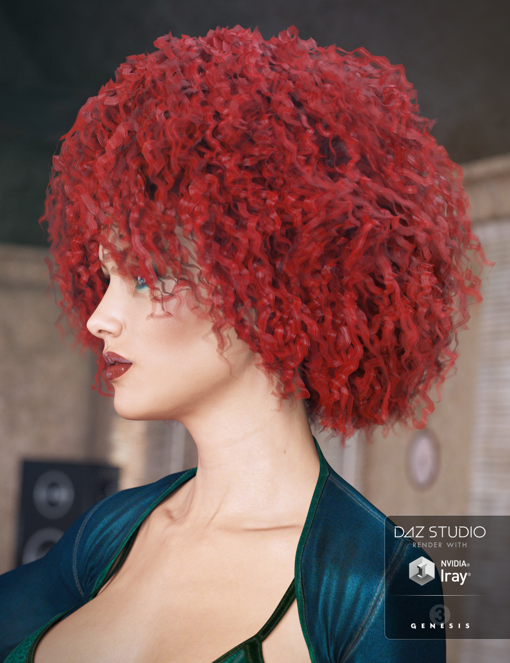 Saucy Hair for Genesis 3 Female(s) by: 3DCelebrity, 3D Models by Daz 3D