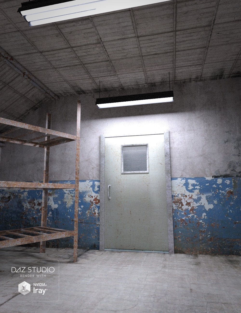 Old Industrial Hallway by: , 3D Models by Daz 3D