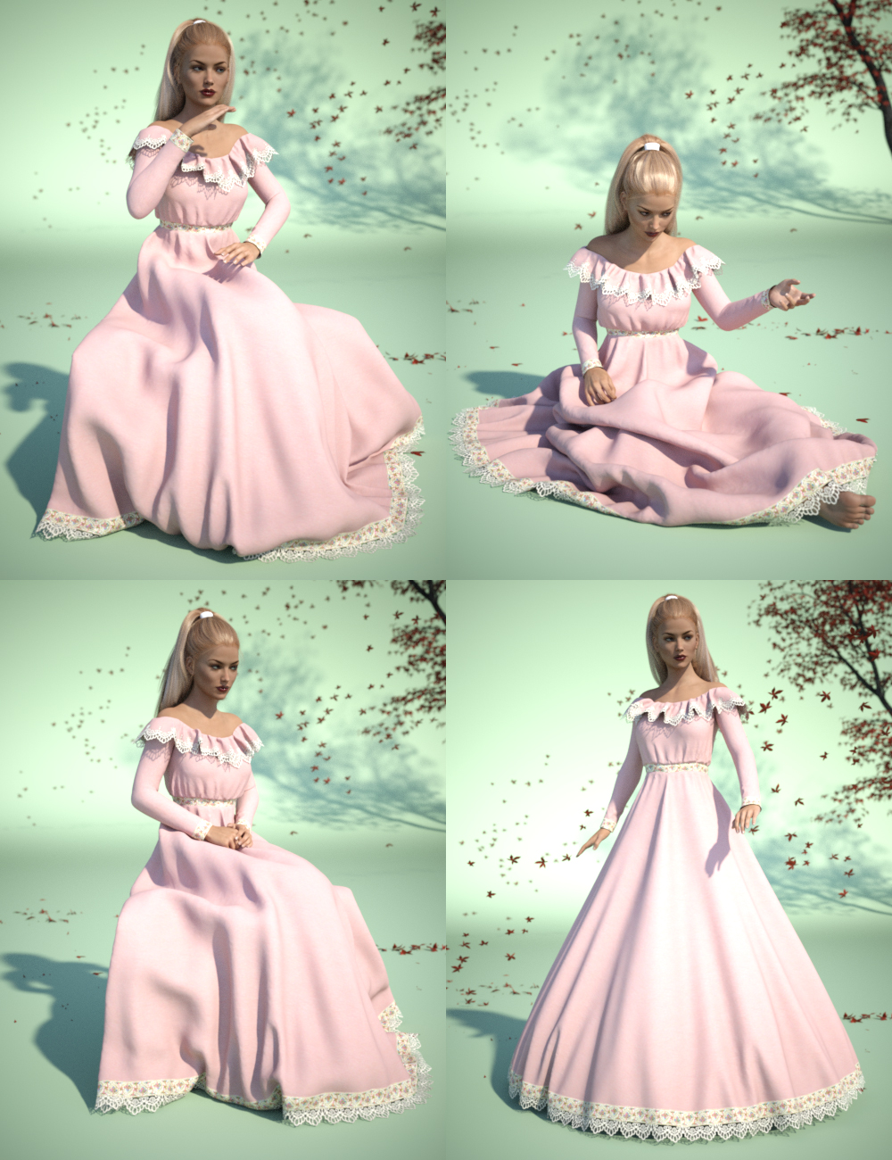 Belle Dress Morphs by: Aave Nainen, 3D Models by Daz 3D