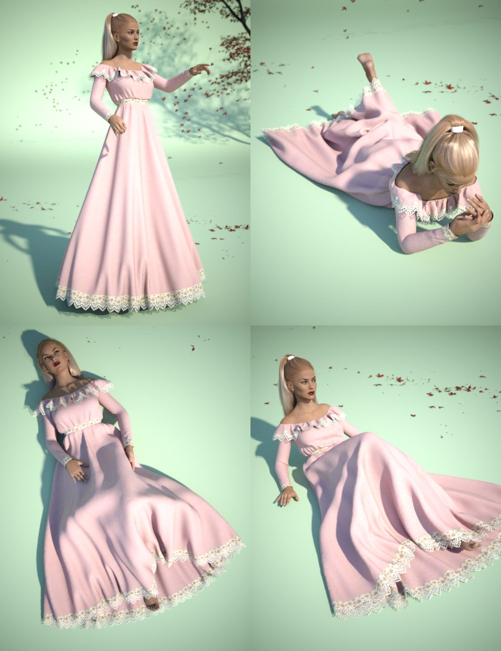 Belle Dress Morphs by: Aave Nainen, 3D Models by Daz 3D