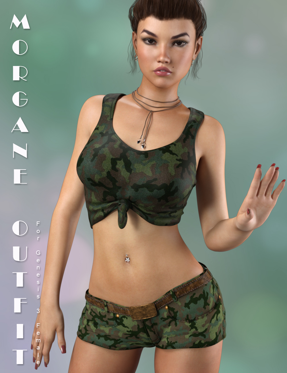 Morgane Outfit for Genesis 3 Female(s) by: SWAMP3Design, 3D Models by Daz 3D