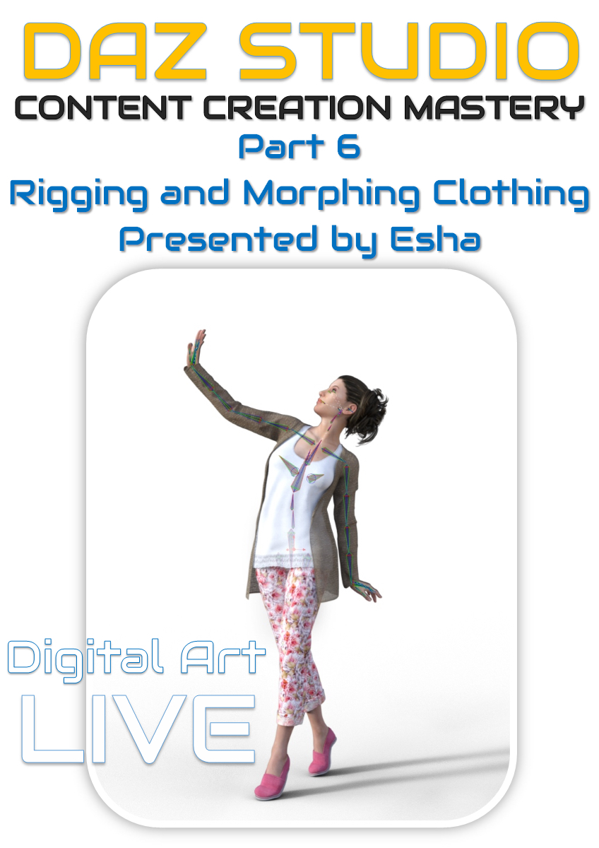 Part　Content　Creation　Daz　3D　Rigging　Studio　Morphing　Mastery　Items　Daz　and　Clothing