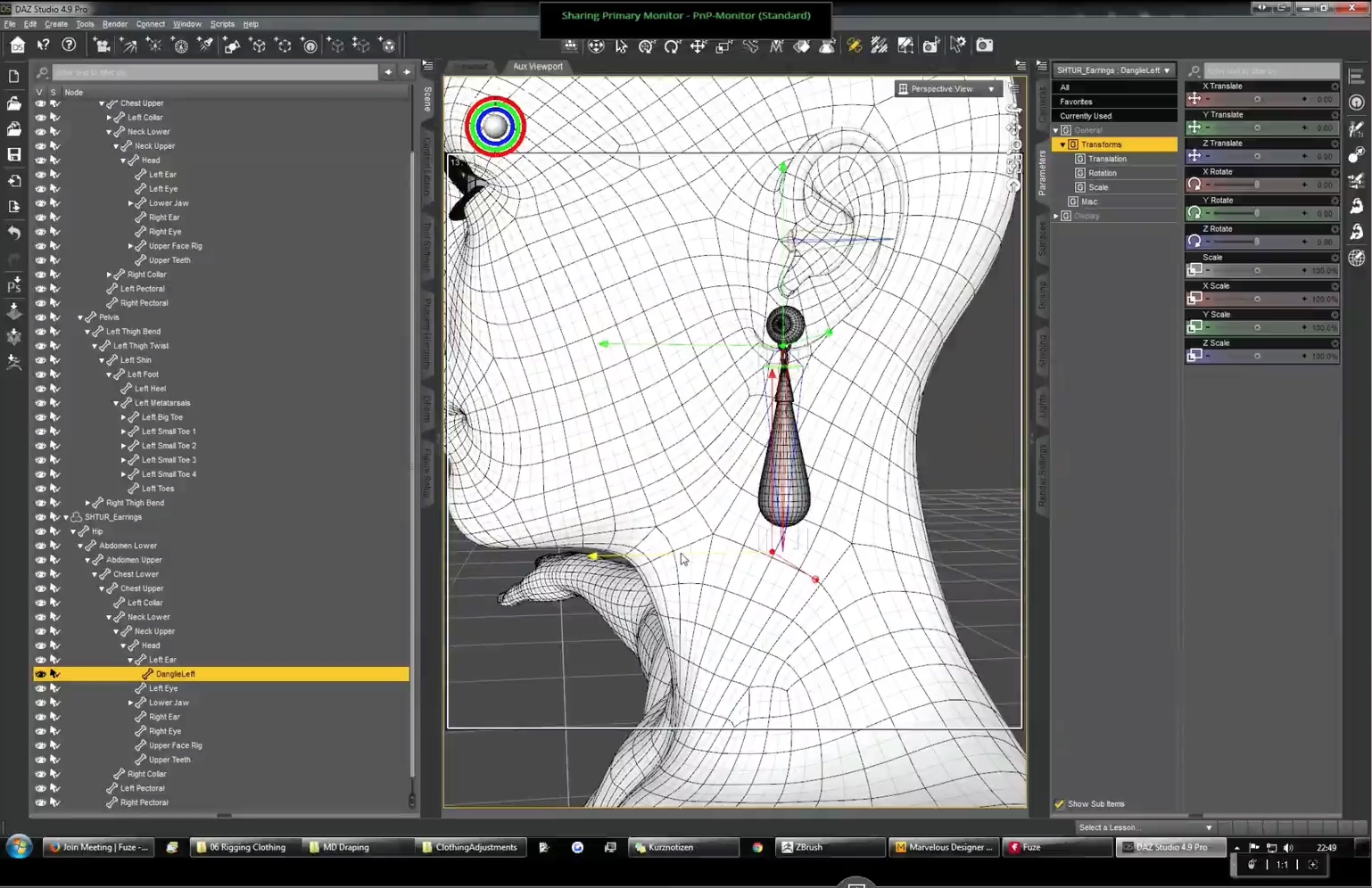 daz studio transfer rigging