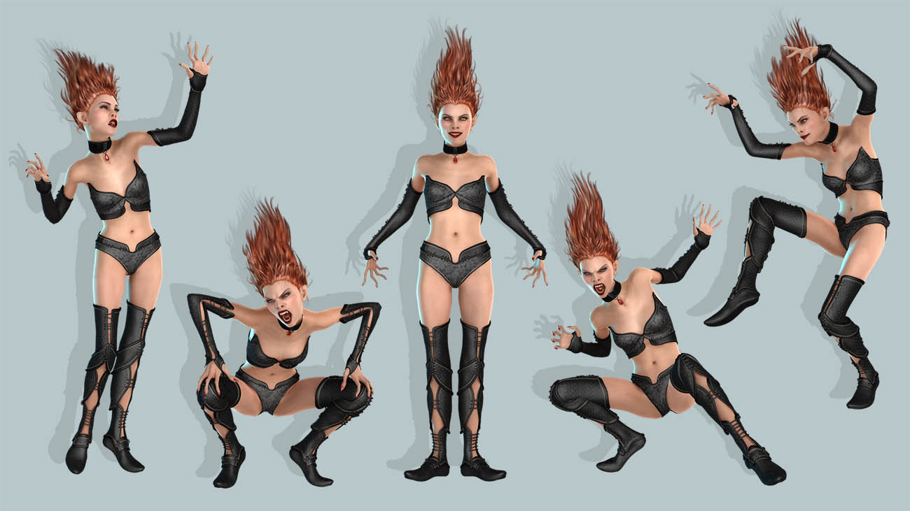 Capsces Motley Vampire Poses for Lavinia Capsces Motley Vampire Poses for Lavinia by: Capsces Digital Ink, 3D Models by Daz 3D