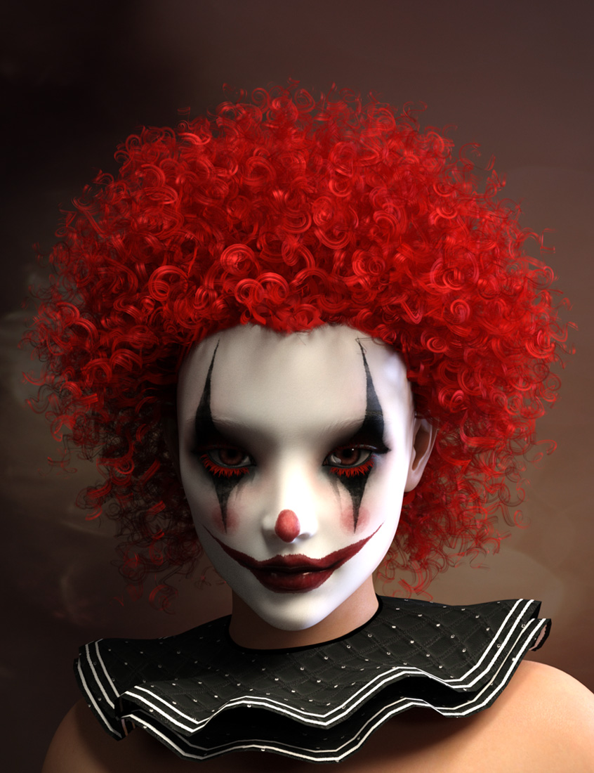 Clown Wigs for Genesis 3 Male(s) and Female(s) by: Prae, 3D Models by Daz 3D