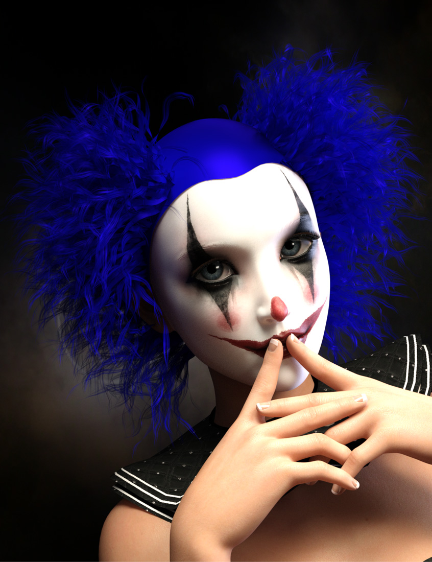 Clown Wigs for Genesis 3 Male(s) and Female(s) by: Prae, 3D Models by Daz 3D