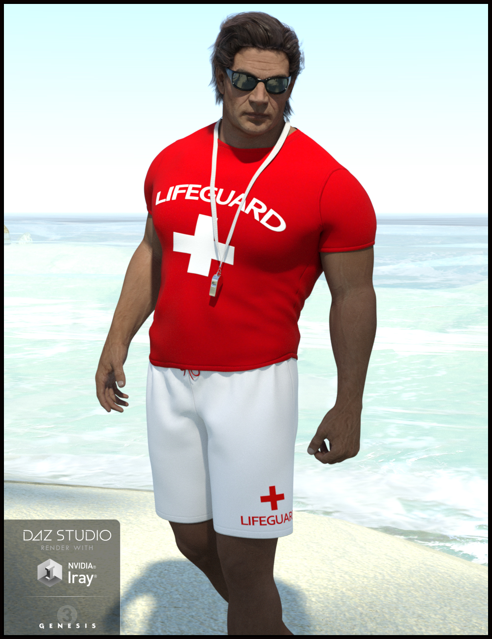 Lifeguard Uniform For Genesis 3 Males Daz 3d