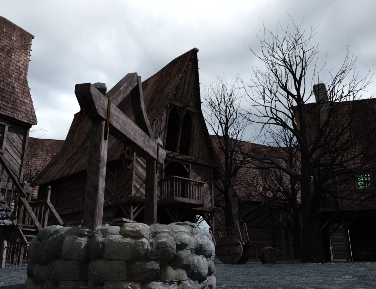 Forsaken Village and Construction Set by: DzFire, 3D Models by Daz 3D