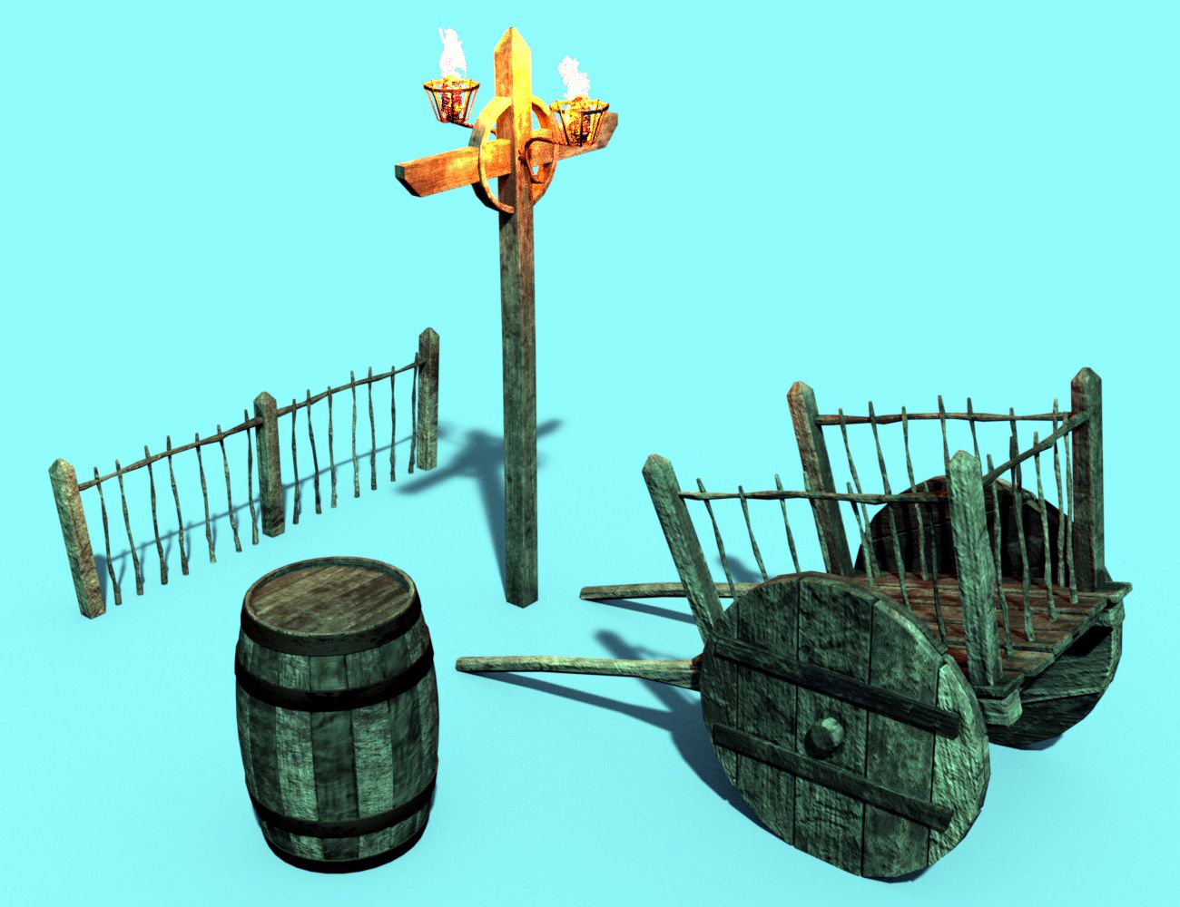 Forsaken Village and Construction Set Forsaken Village and Construction Set by: DzFire, 3D Models by Daz 3D