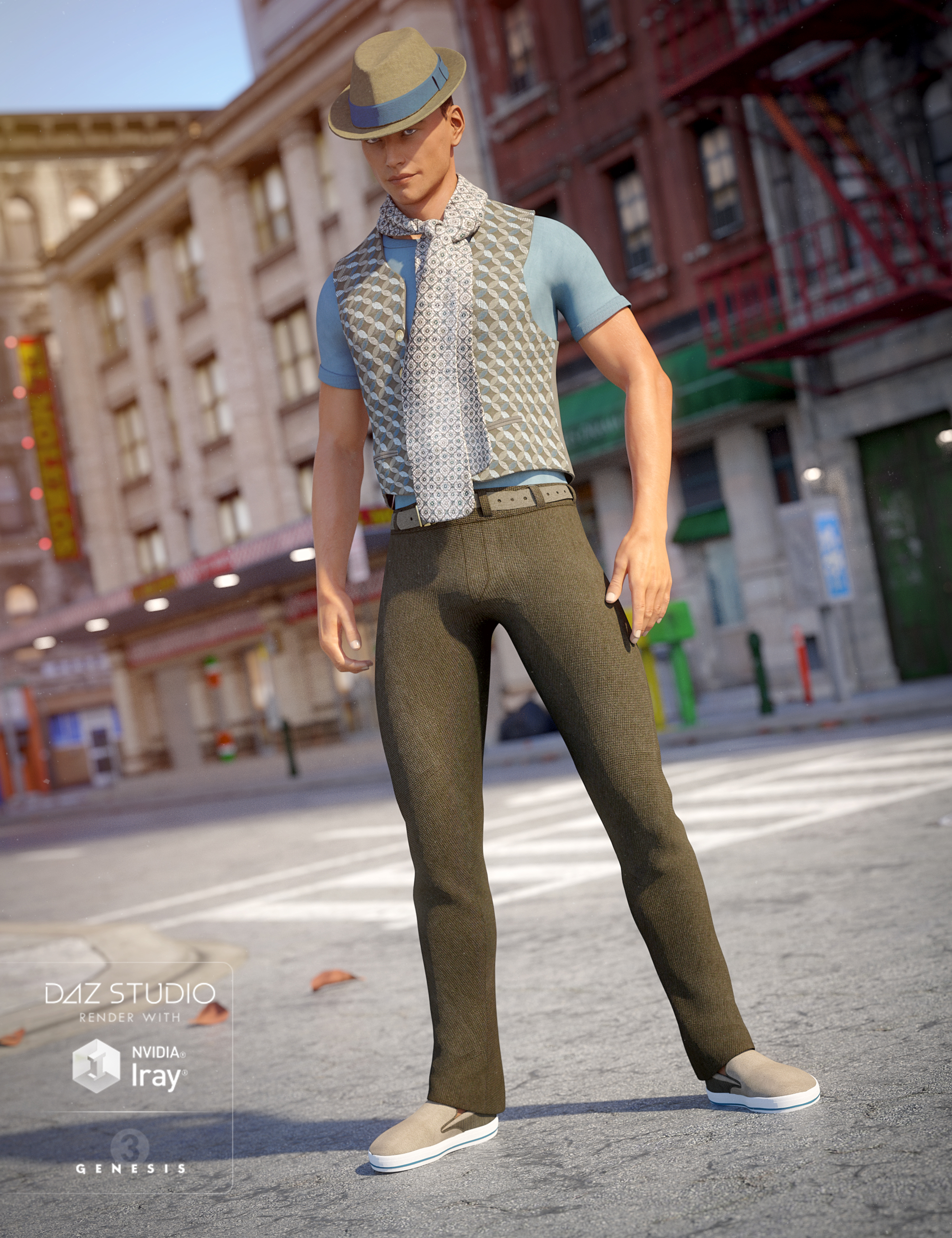 On the Town for Genesis 3 Male(s) by: , 3D Models by Daz 3D