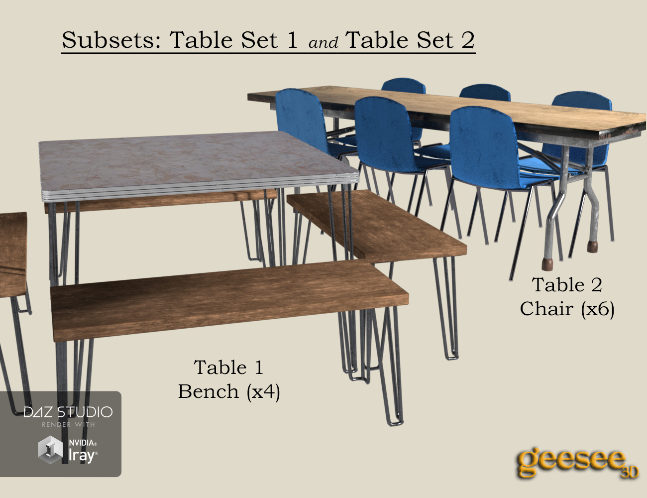 Camp Dining Hall Camp Dining Hall by: GeeSee3D, 3D Models by Daz 3D