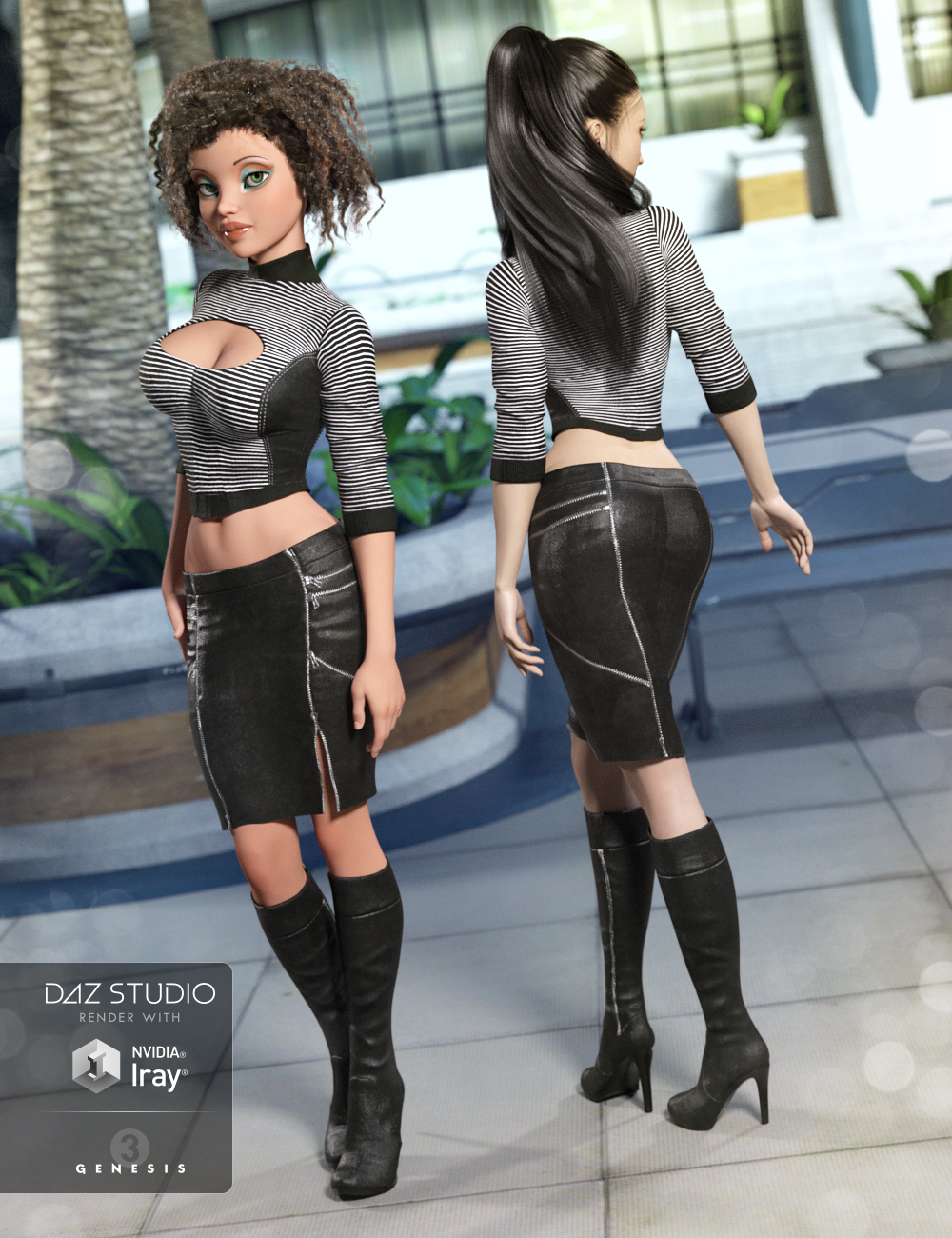 Alloy Fusion Outfit for Genesis 3 Female(s) by: Luthbellina, 3D Models by Daz 3D