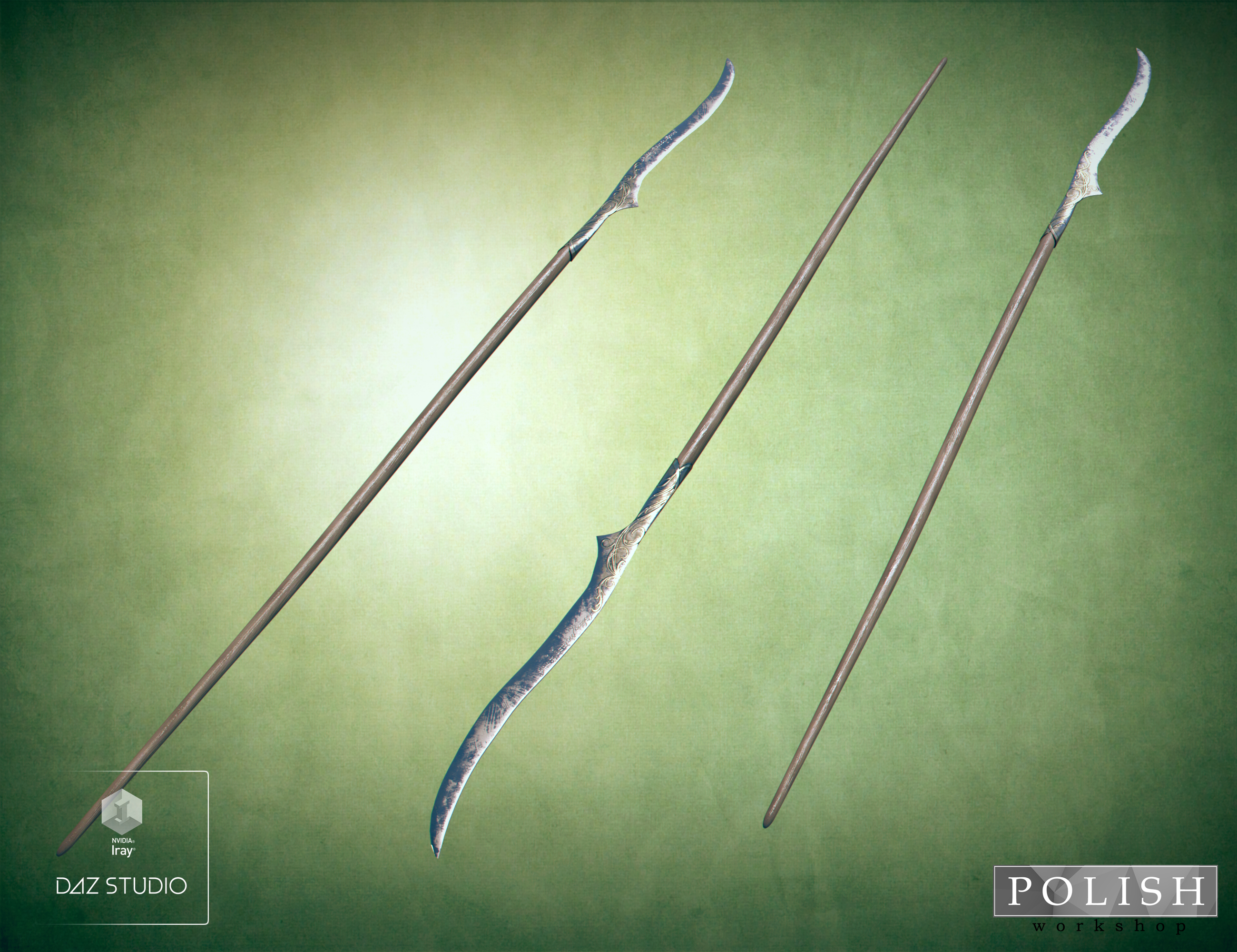 Elven Weapon Spearman by: Polish, 3D Models by Daz 3D