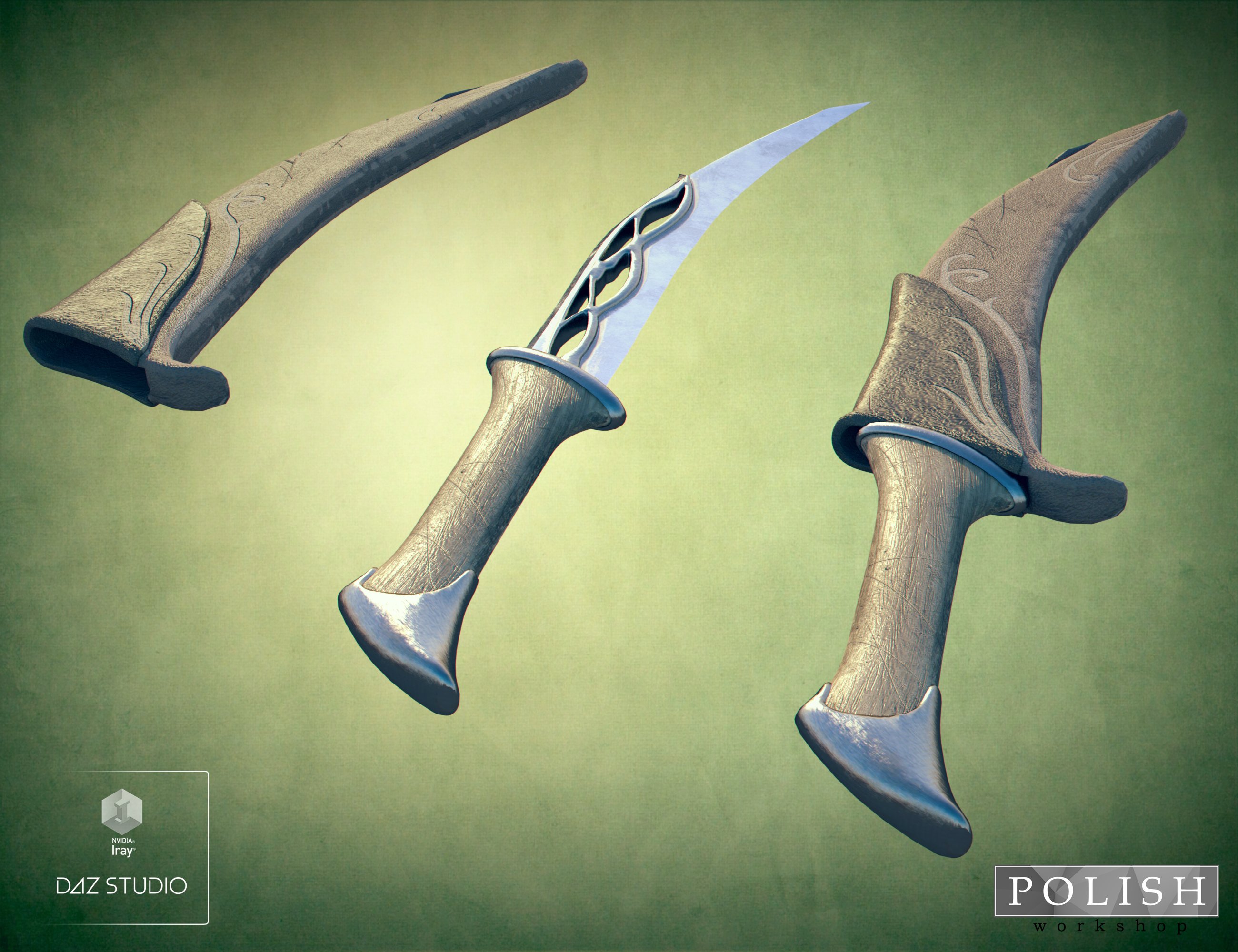 Elven Weapon Swordsman by: Polish, 3D Models by Daz 3D