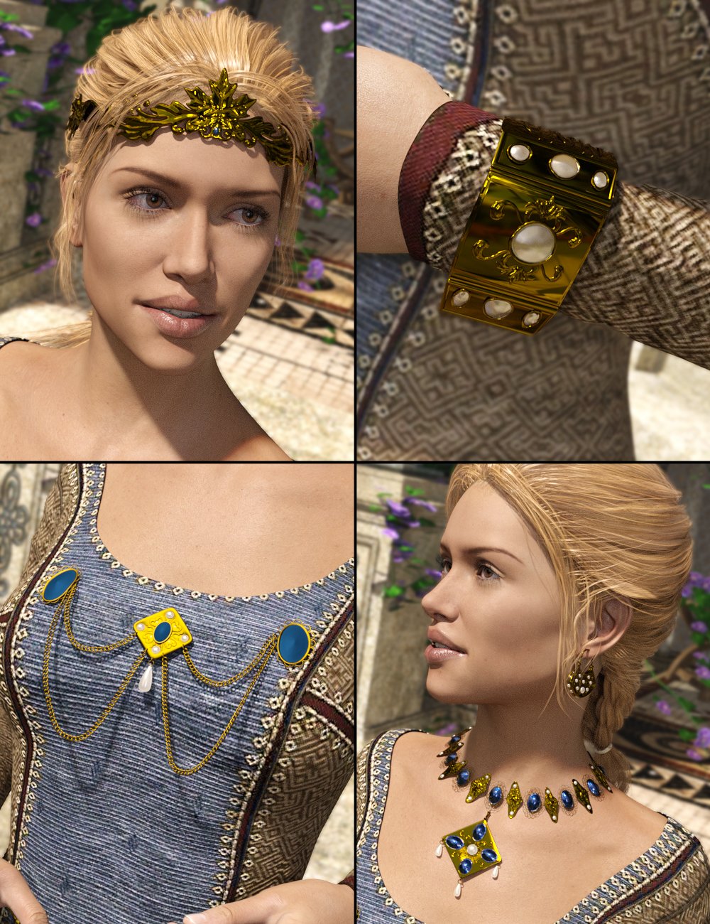 Medieval Fantasy Accessories for Genesis 3 Female(s) by: JGreenleesPoisenedLily, 3D Models by Daz 3D