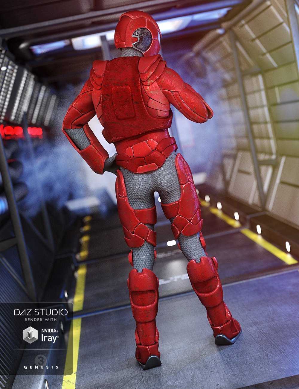 Space Merc Outfit for Genesis 3 Male(s) by: SarsaYura, 3D Models by Daz 3D