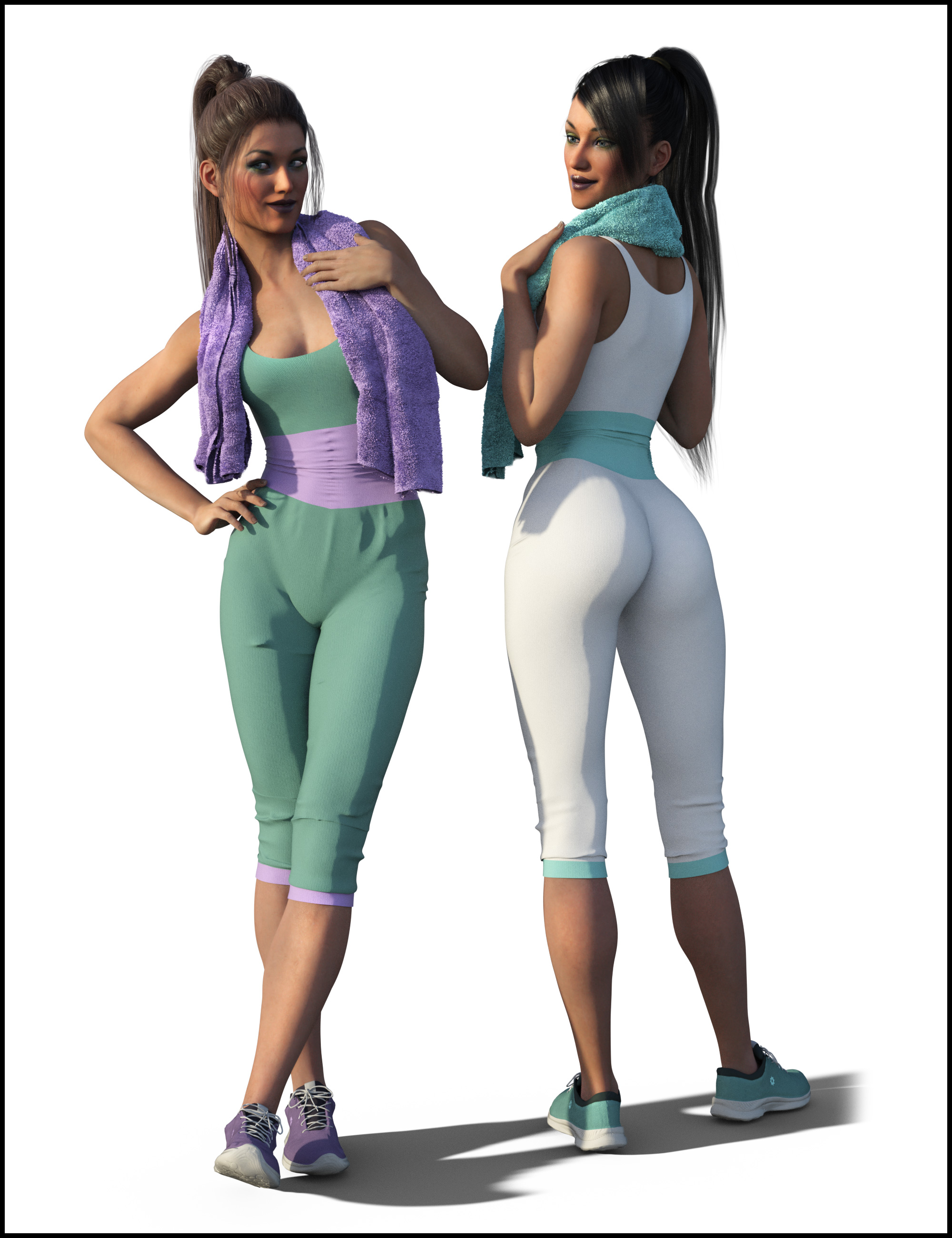 i13 Yoga Outfit for the Genesis 3 Female(s) by: ironman13, 3D Models by Daz 3D