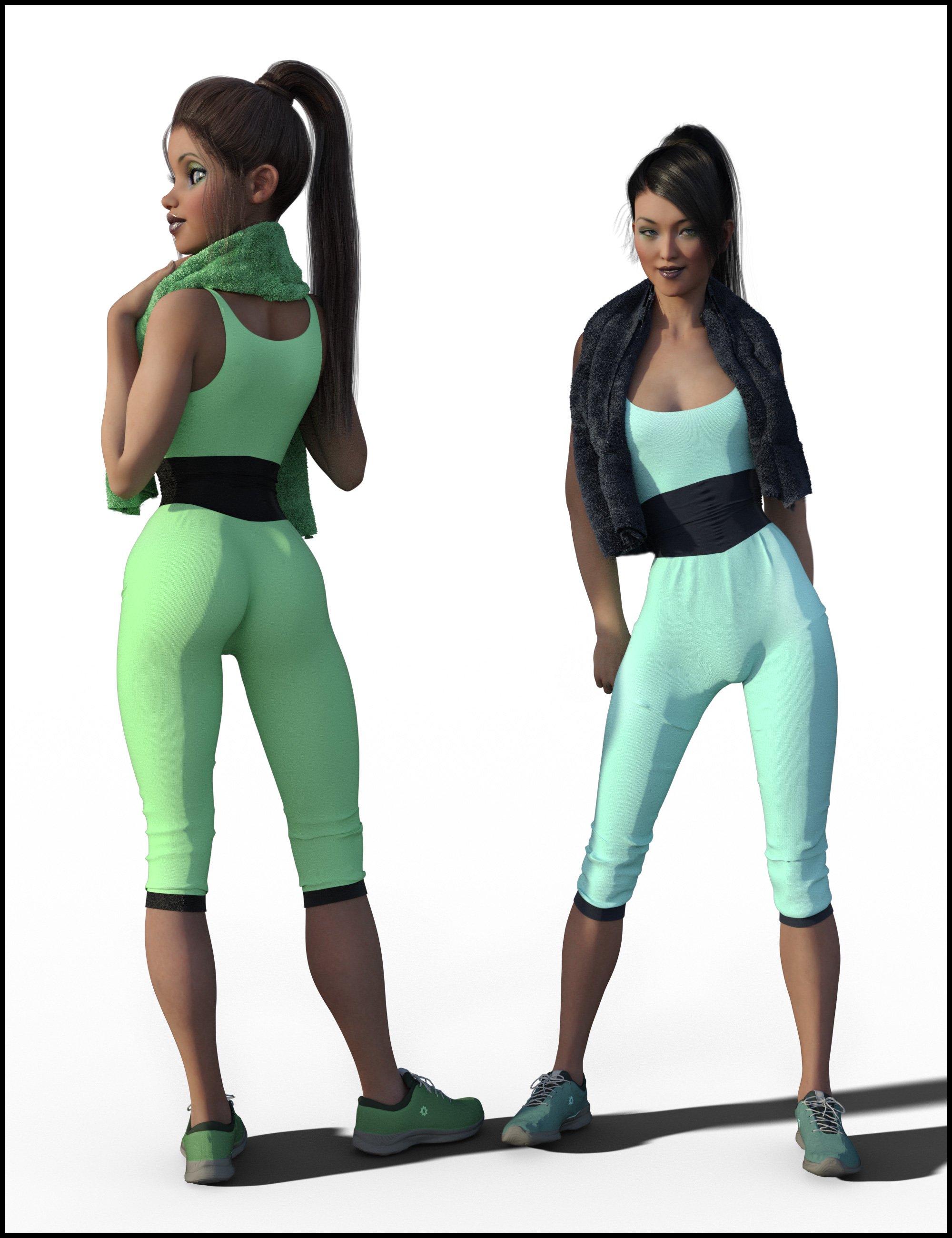 i13 Yoga Outfit for the Genesis 3 Female(s) by: ironman13, 3D Models by Daz 3D