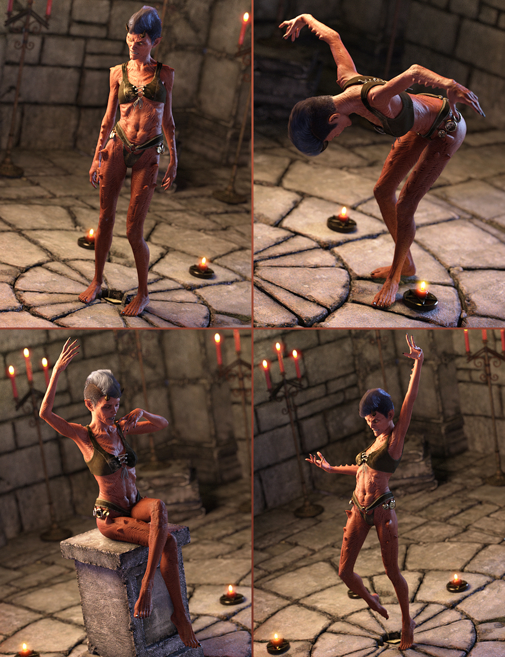 Night Creatures Poses and Expressions Set for Genesis 3 Female(s)