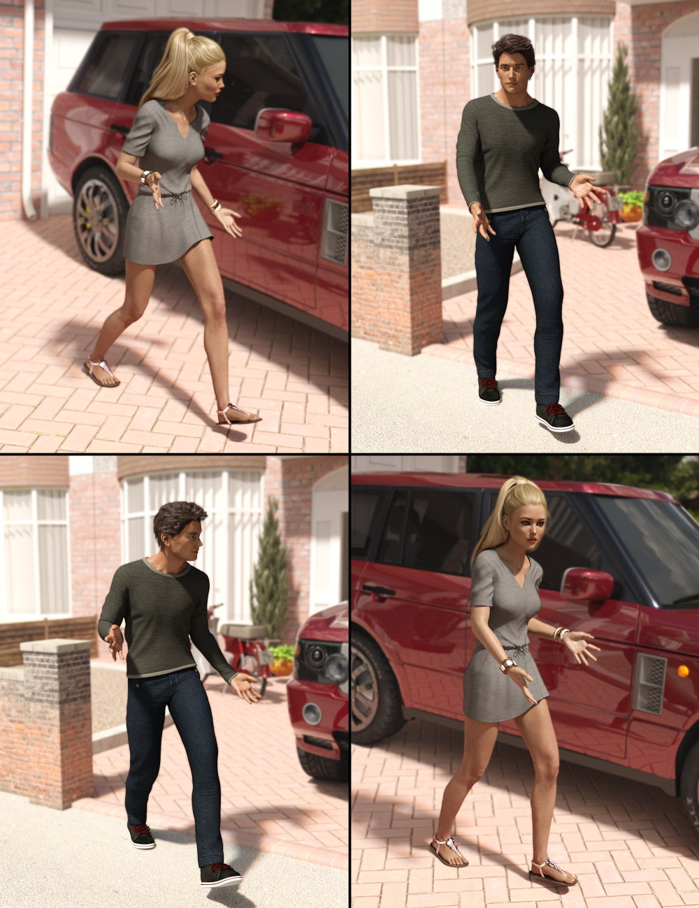 Take a Hike Poses for Genesis 3 by: FeralFey, 3D Models by Daz 3D