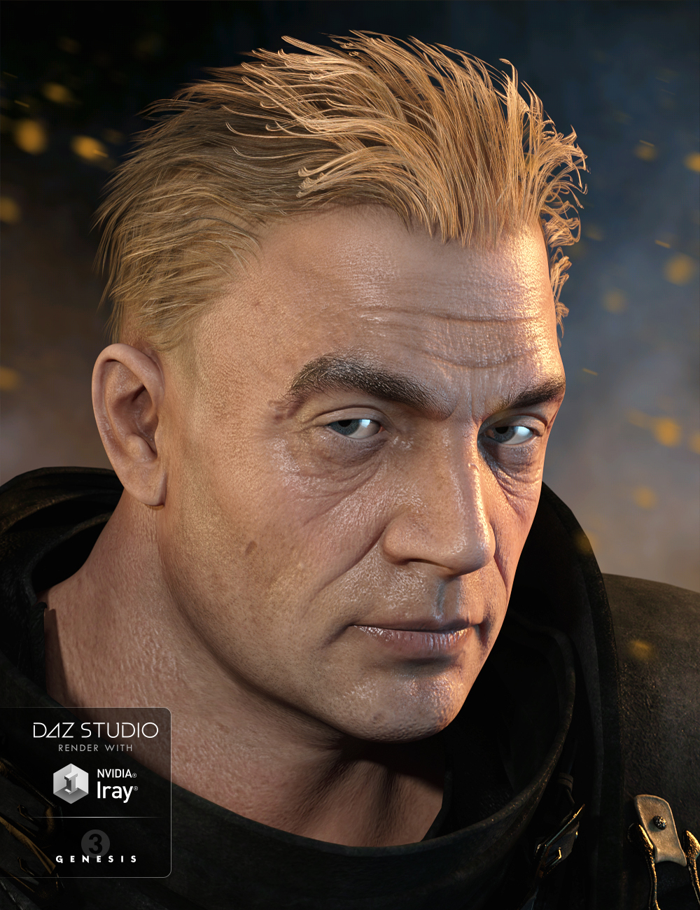 Markus Hair for Genesis 3 Male(s) by: goldtassel, 3D Models by Daz 3D