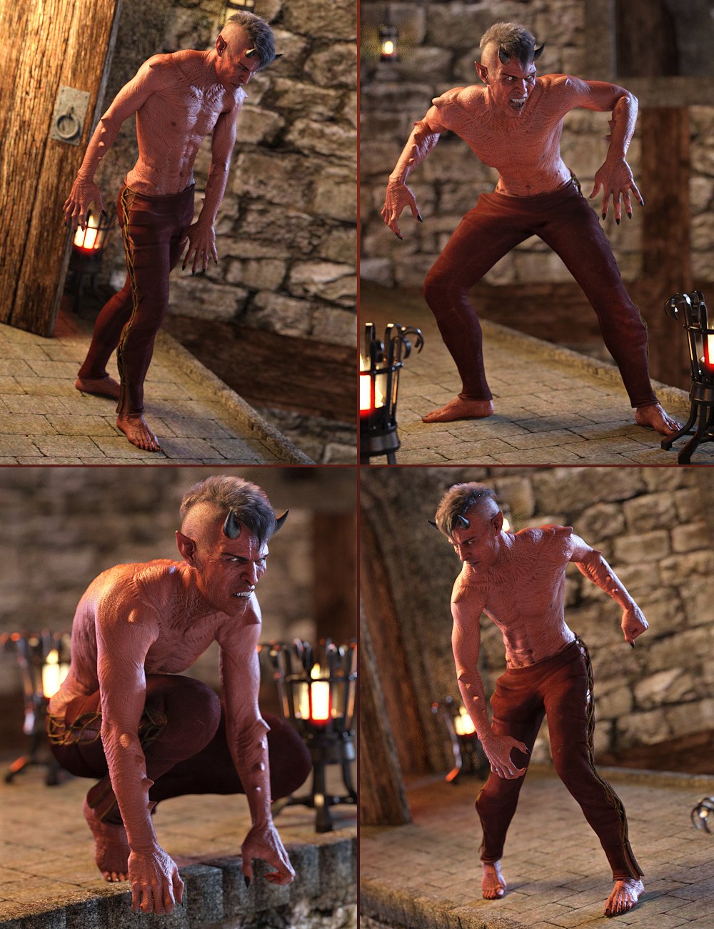 Night Creatures Poses and Expressions Set for Genesis 3 Male(s)