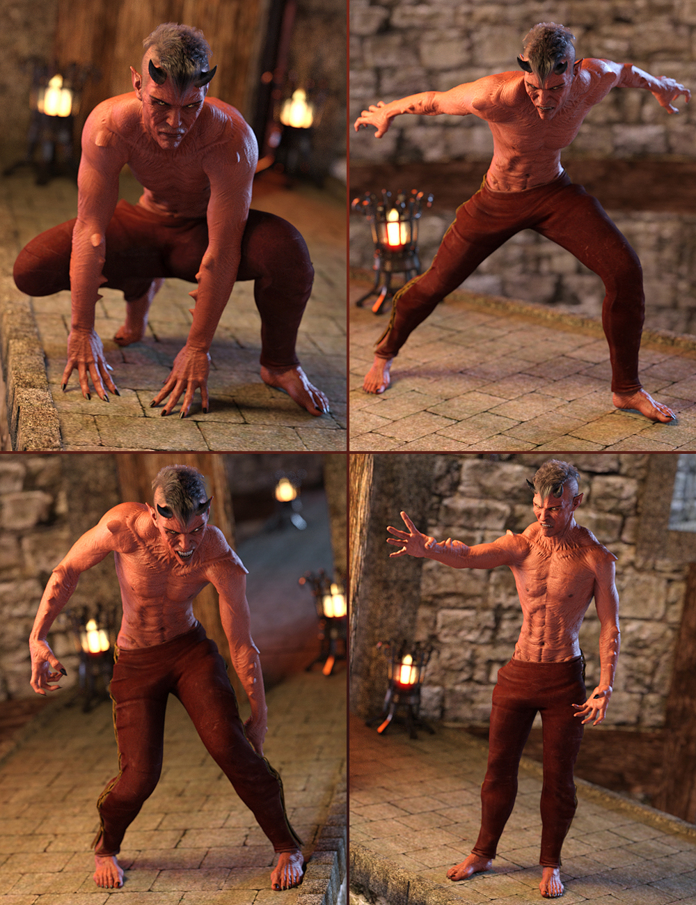Night Creatures Poses and Expressions Set for Genesis 3 Male(s) by: Val3dart, 3D Models by Daz 3D