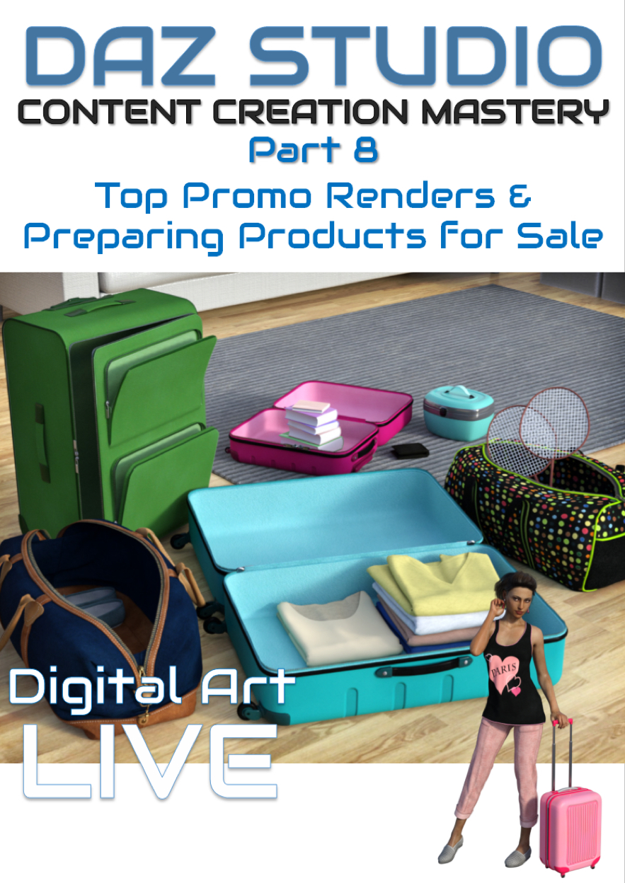 Daz Studio Content Creation Mastery Part 8 : Rendering Top Promos & Preparing Products for Sale by: Digital Art Liveesha, 3D Models by Daz 3D