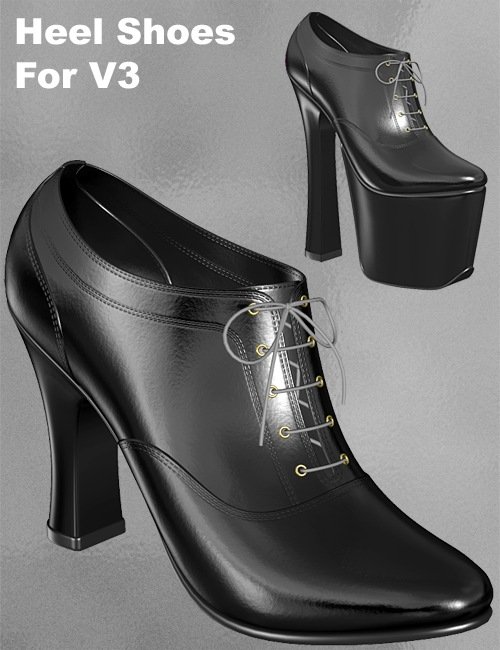Heel Shoes For V3 by: idler168, 3D Models by Daz 3D