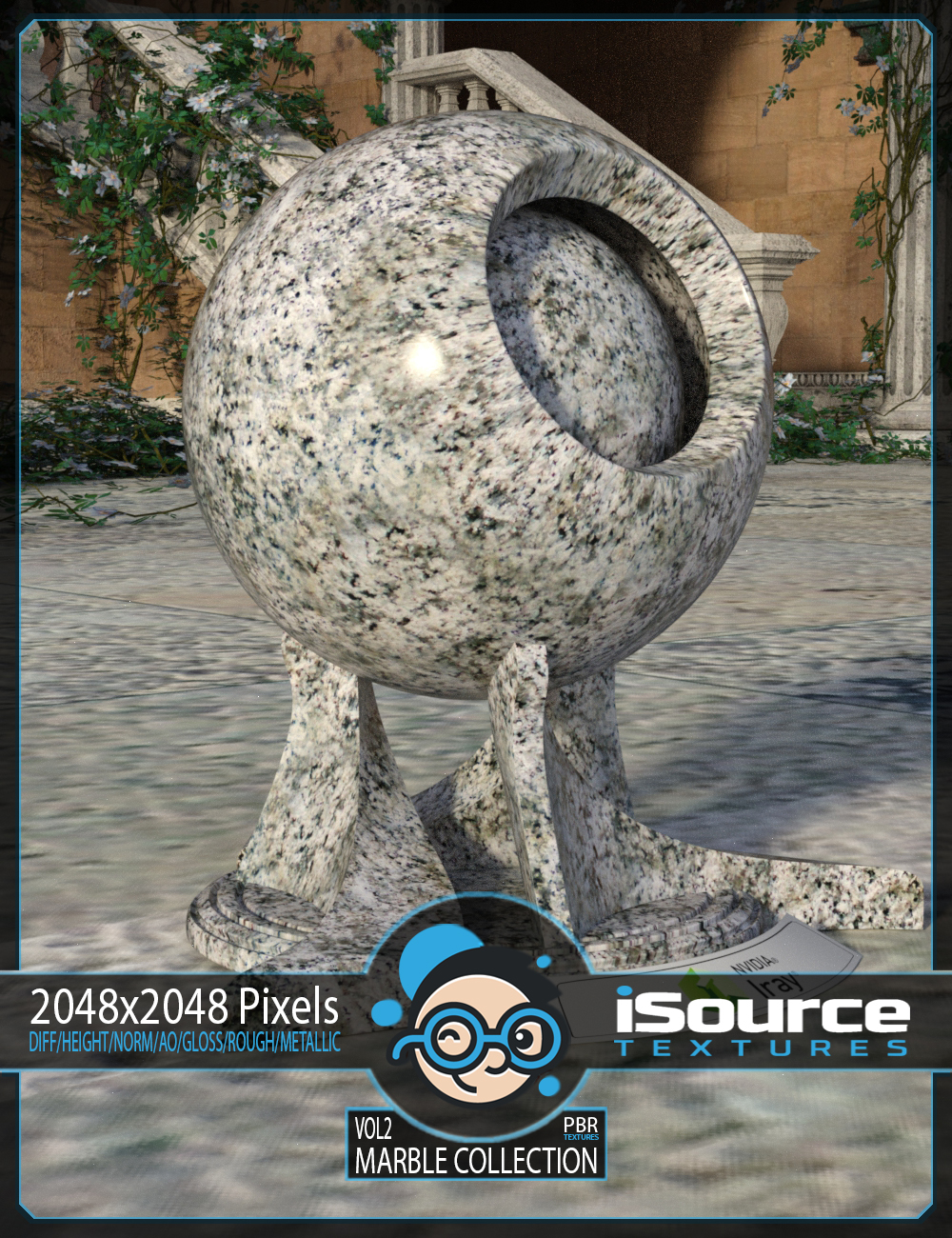 Marble Collection Merchant Resource - Vol2 (PBR Textures) by: iSourceTextures, 3D Models by Daz 3D
