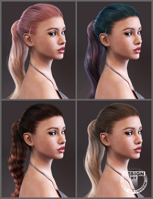 Sporty Ponytail Hair and OOT Hairblending 2.0 Texture XPansion by: outoftouch, 3D Models by Daz 3D