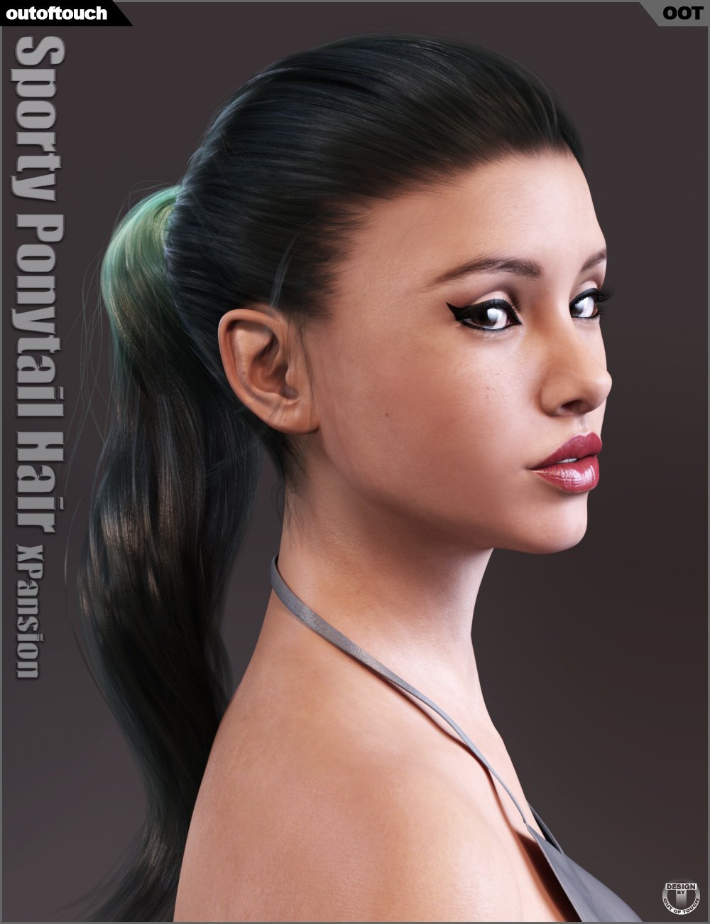 Sporty Ponytail Hair and OOT Hairblending 2.0 Texture XPansion by: outoftouch, 3D Models by Daz 3D
