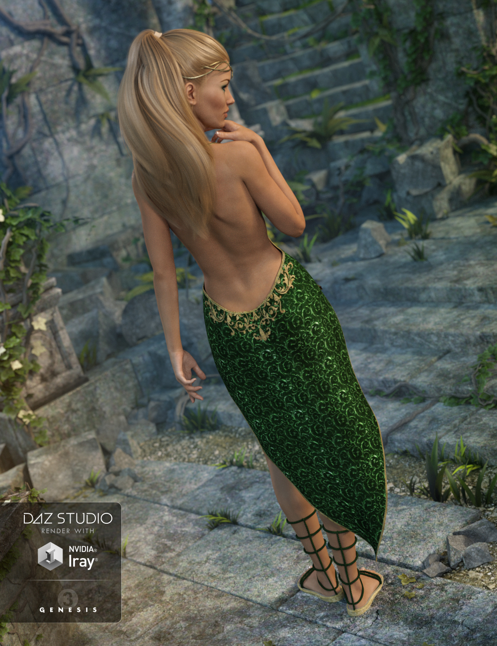 Elven Princess for Genesis 3 Female(s) by: DirtyFairy, 3D Models by Daz 3D