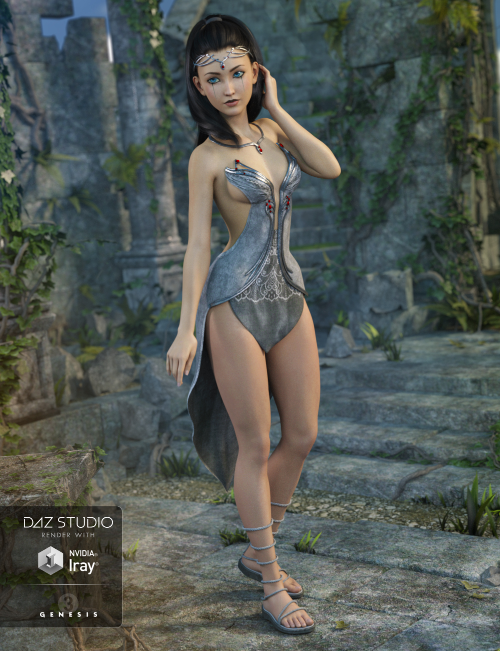 Elven Princess for Genesis 3 Female(s) by: DirtyFairy, 3D Models by Daz 3D