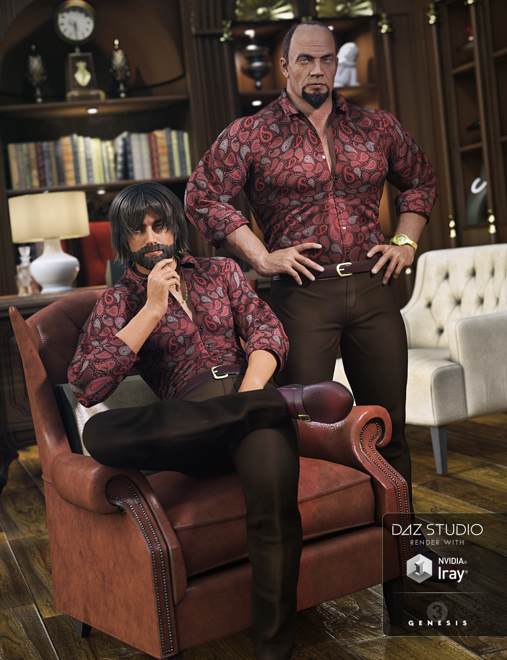 Montana Outfit for Genesis 3 Male(s) by: DemianOziChick, 3D Models by Daz 3D