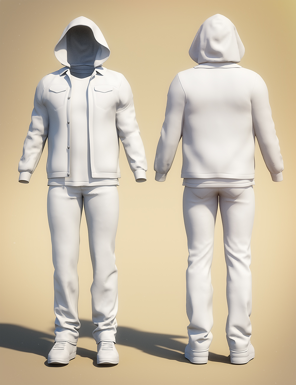 Hoodie Outfit for Genesis 3 Male(s) by: NikisatezShanasSoulmate, 3D Models by Daz 3D