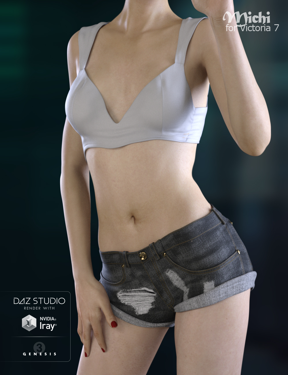 Michi HD for Victoria 7 by: Raiya, 3D Models by Daz 3D