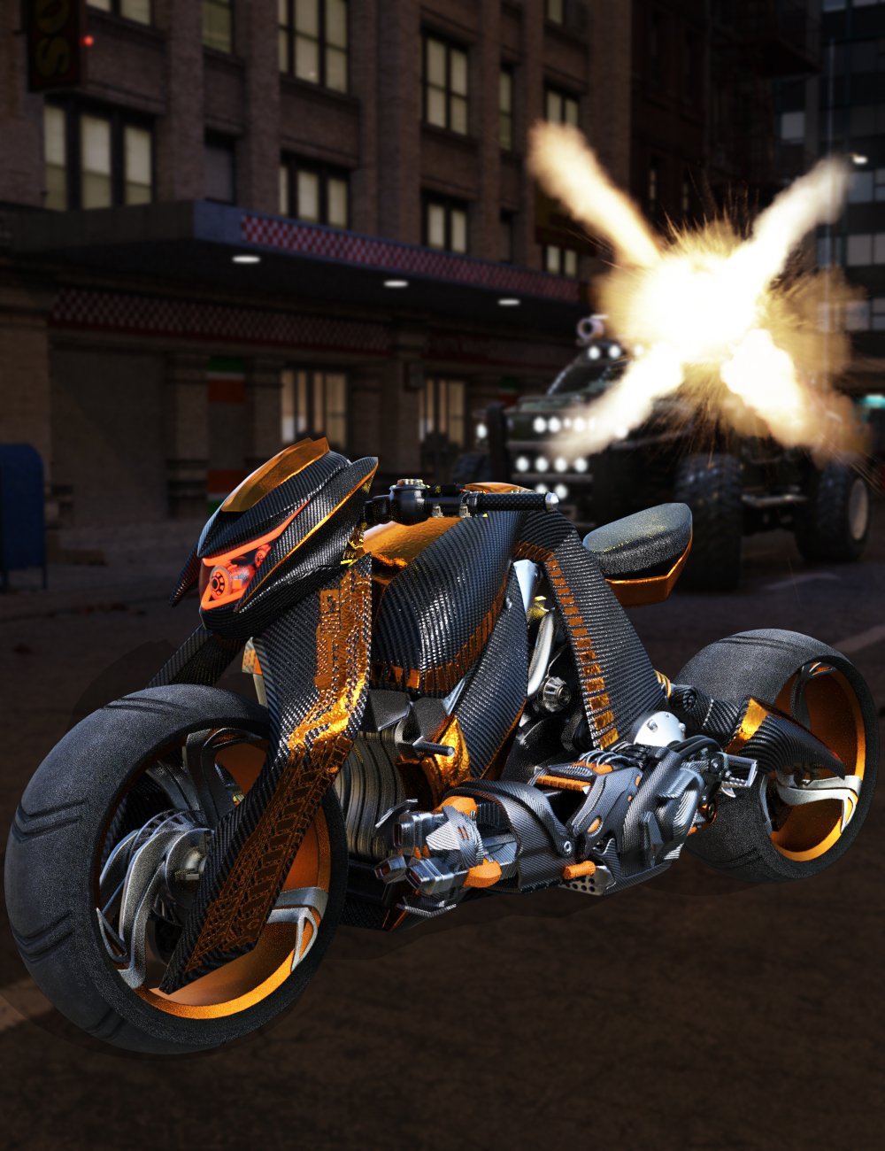 Galactic Racer Motorcycle by: Charlie, 3D Models by Daz 3D
