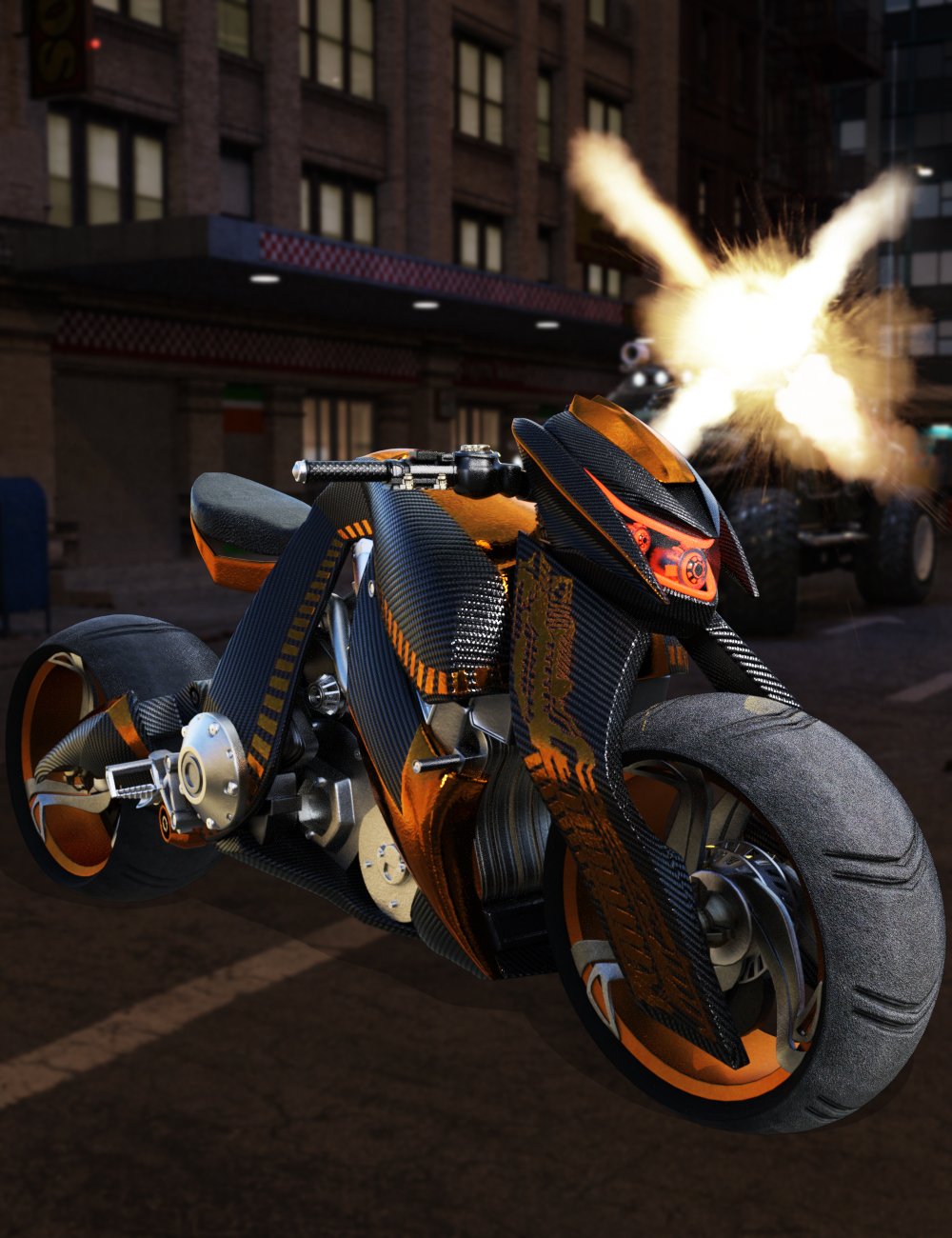 Galactic Racer Motorcycle by: Charlie, 3D Models by Daz 3D