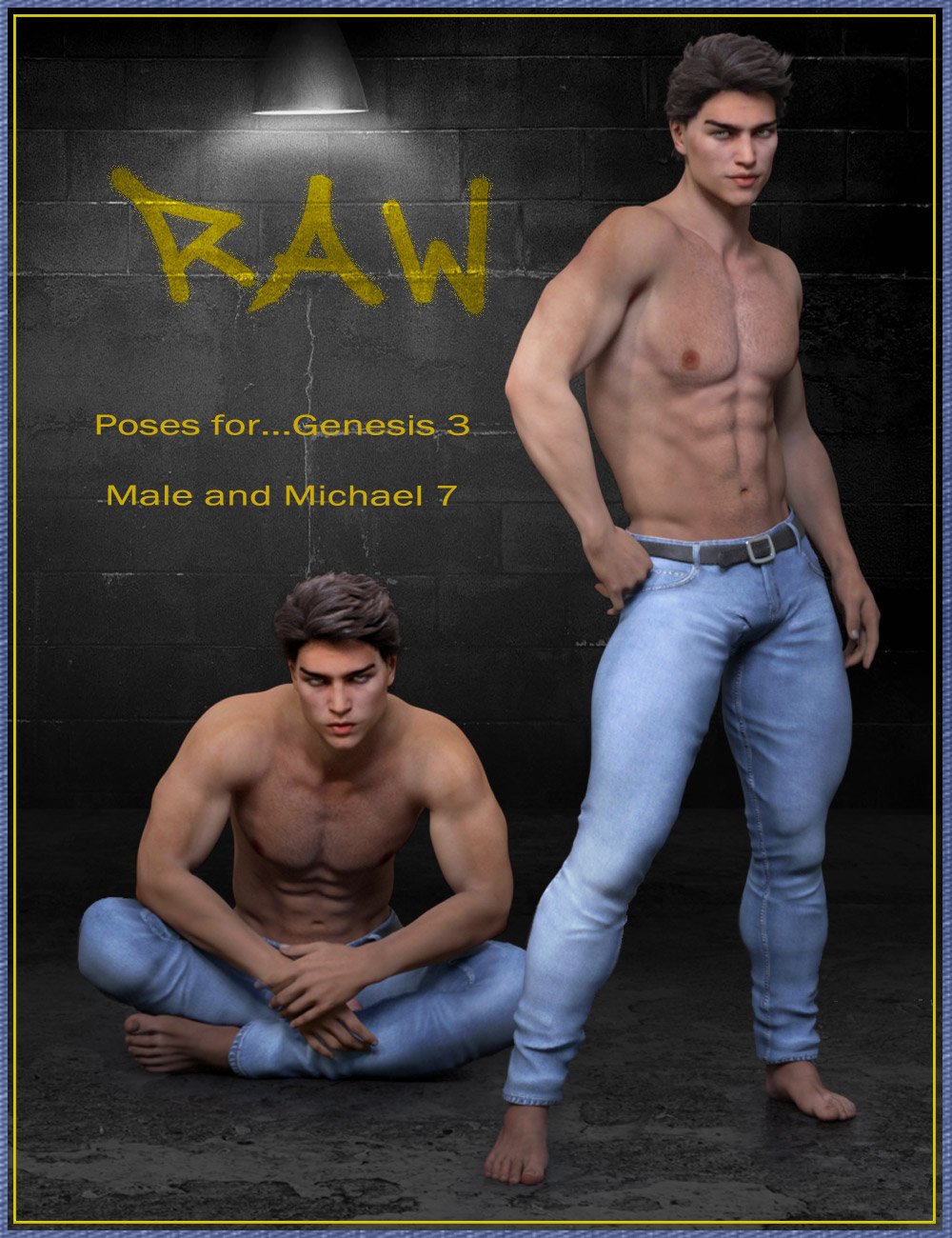 Raw Poses for Genesis 3 Male and Michael 7 by: ilona, 3D Models by Daz 3D