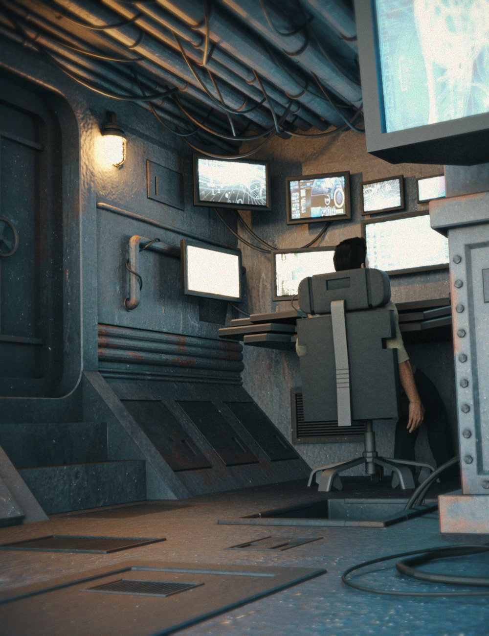Sci-fi Control Room by: Neikdian, 3D Models by Daz 3D