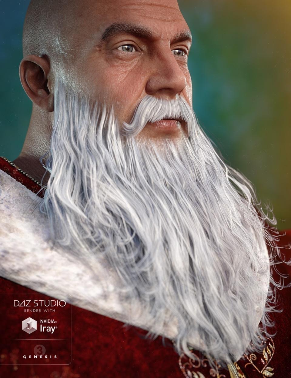Santa Beard for Genesis 3 Male(s) by: goldtassel, 3D Models by Daz 3D