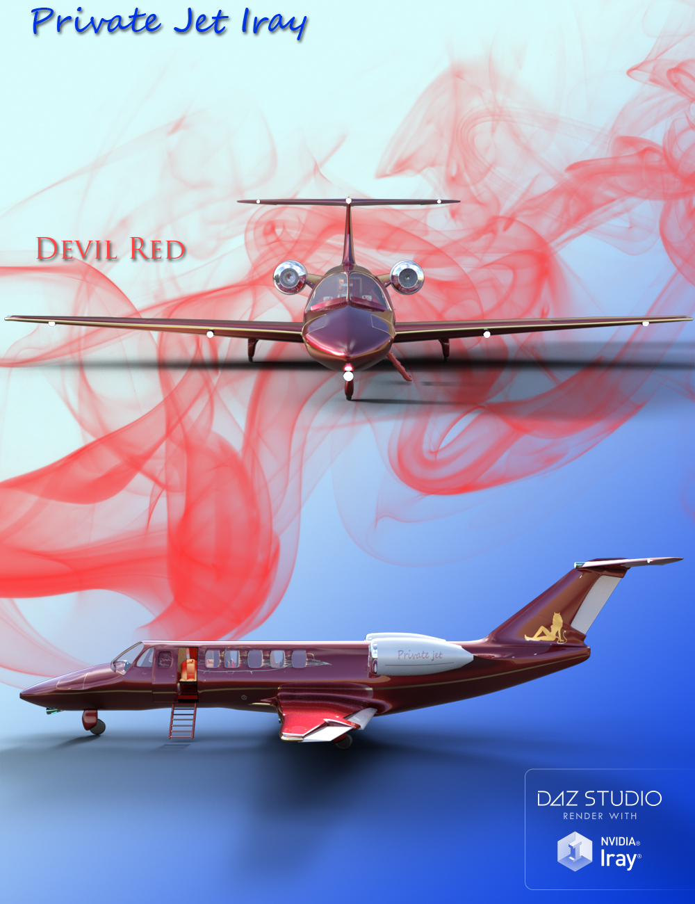 Private Jet Iray by: PW Productions, 3D Models by Daz 3D
