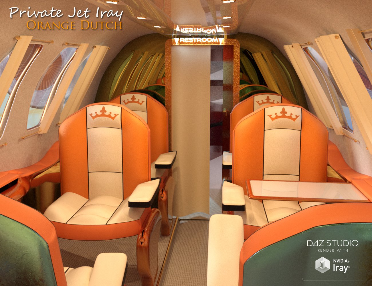Private Jet Iray by: PW Productions, 3D Models by Daz 3D